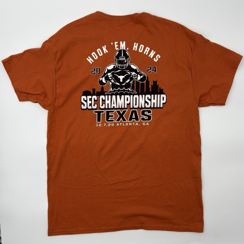 Texas Longhorns 2024 SEC Championship Shirt NWT Burnt Orange Men's Large